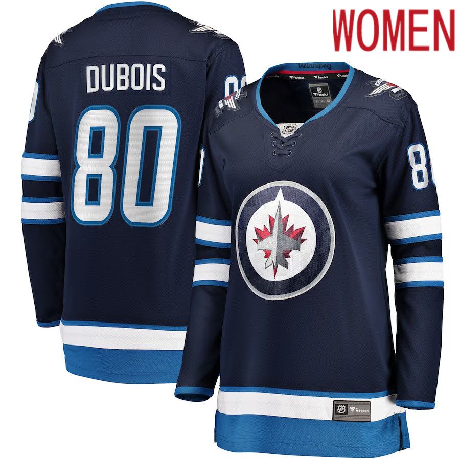 Women Winnipeg Jets #80 Pierre-Luc Dubois Fanatics Branded Navy Breakaway Player NHL Jersey